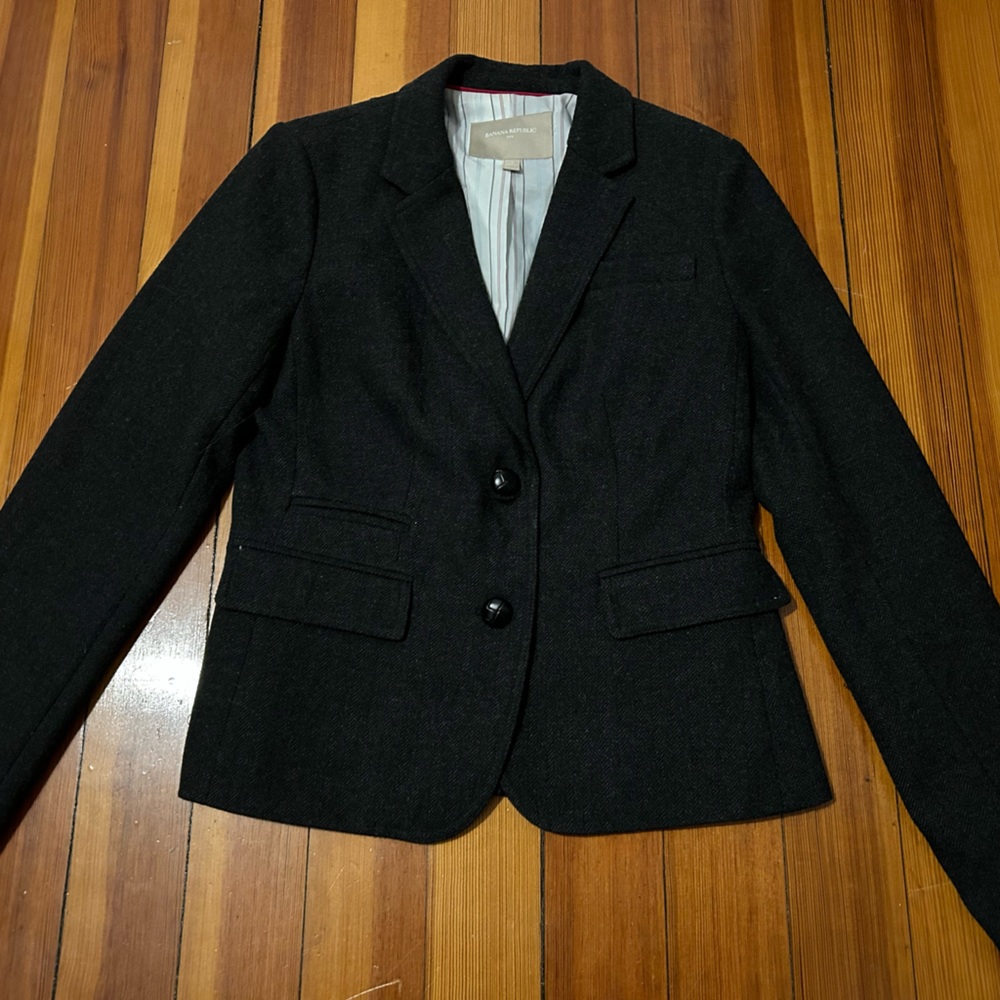 Gray wool blend Banana Republic blazer